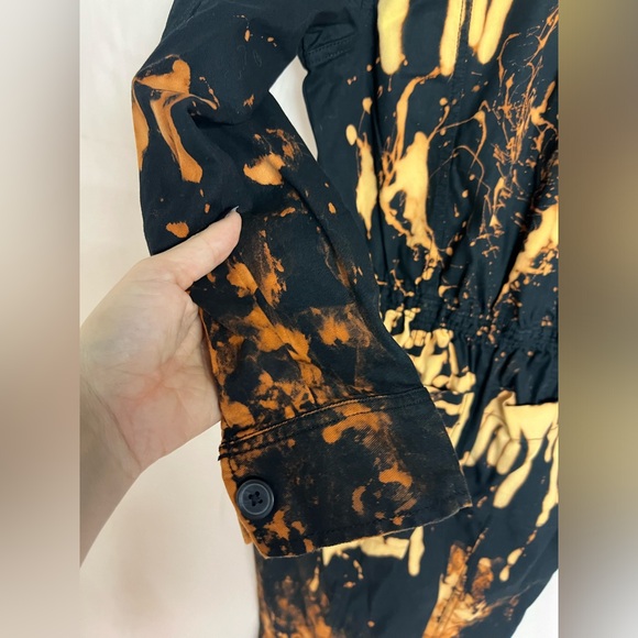 Upcycled hand dyed bleached jumpsuit - Picture 9 of 10